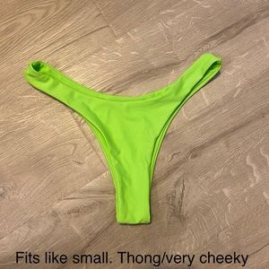 Neon green bikini bottoms